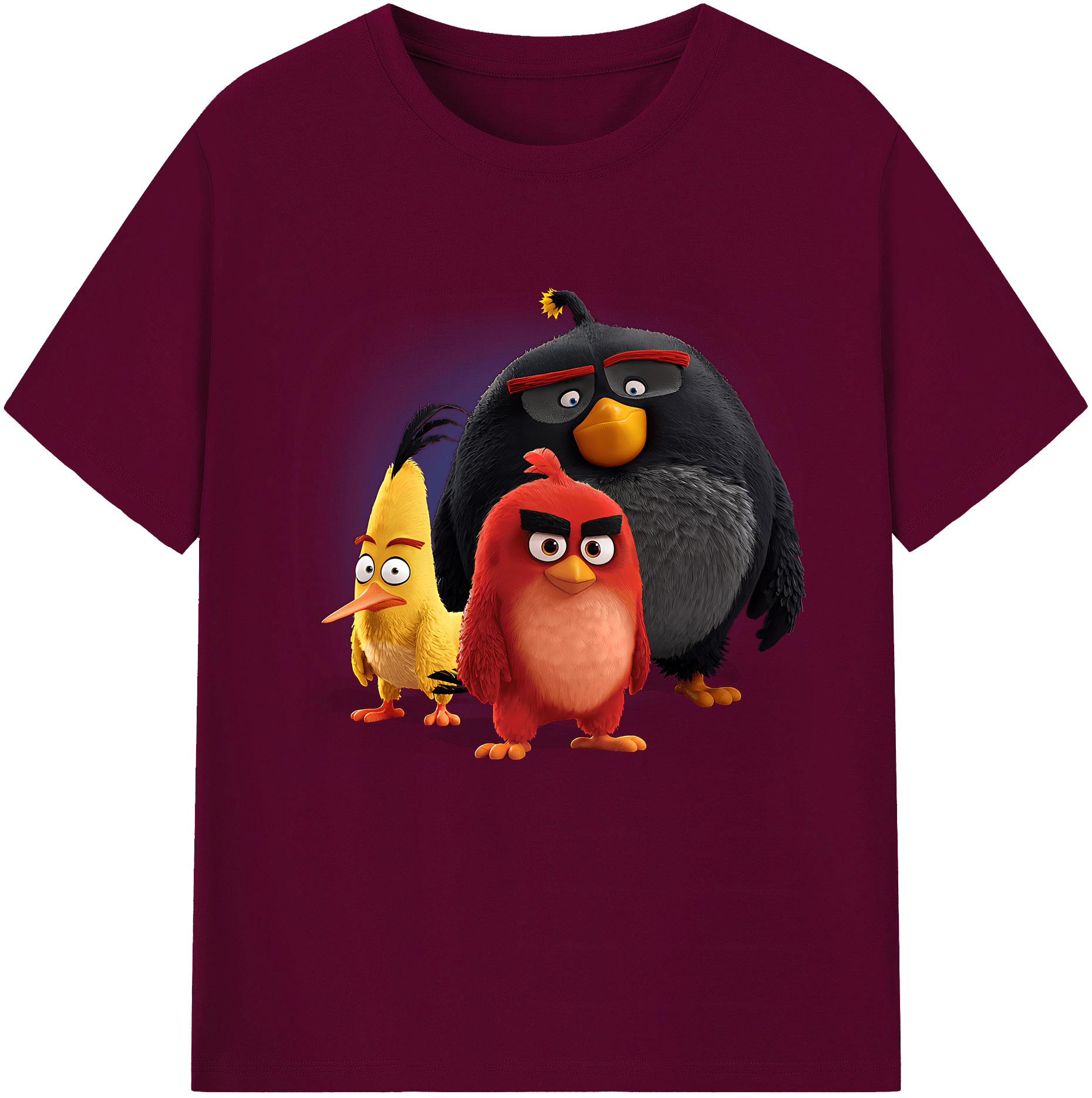 （画像用） Angry Birds アングリーバード レディースカジュアルプリントTシャツ（綿100％）